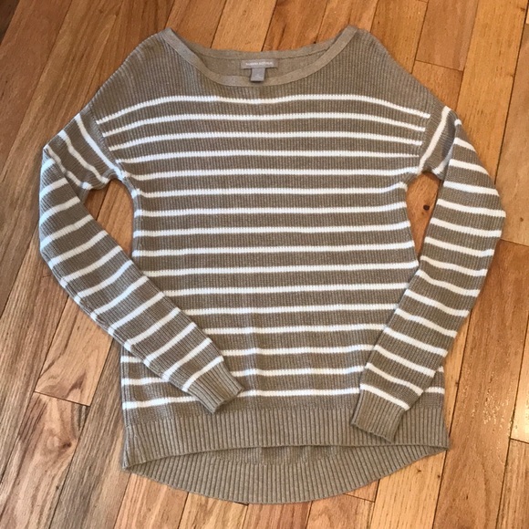 Banana Republic Sweaters - Banana Republic Tan Striped Sweater Size Small